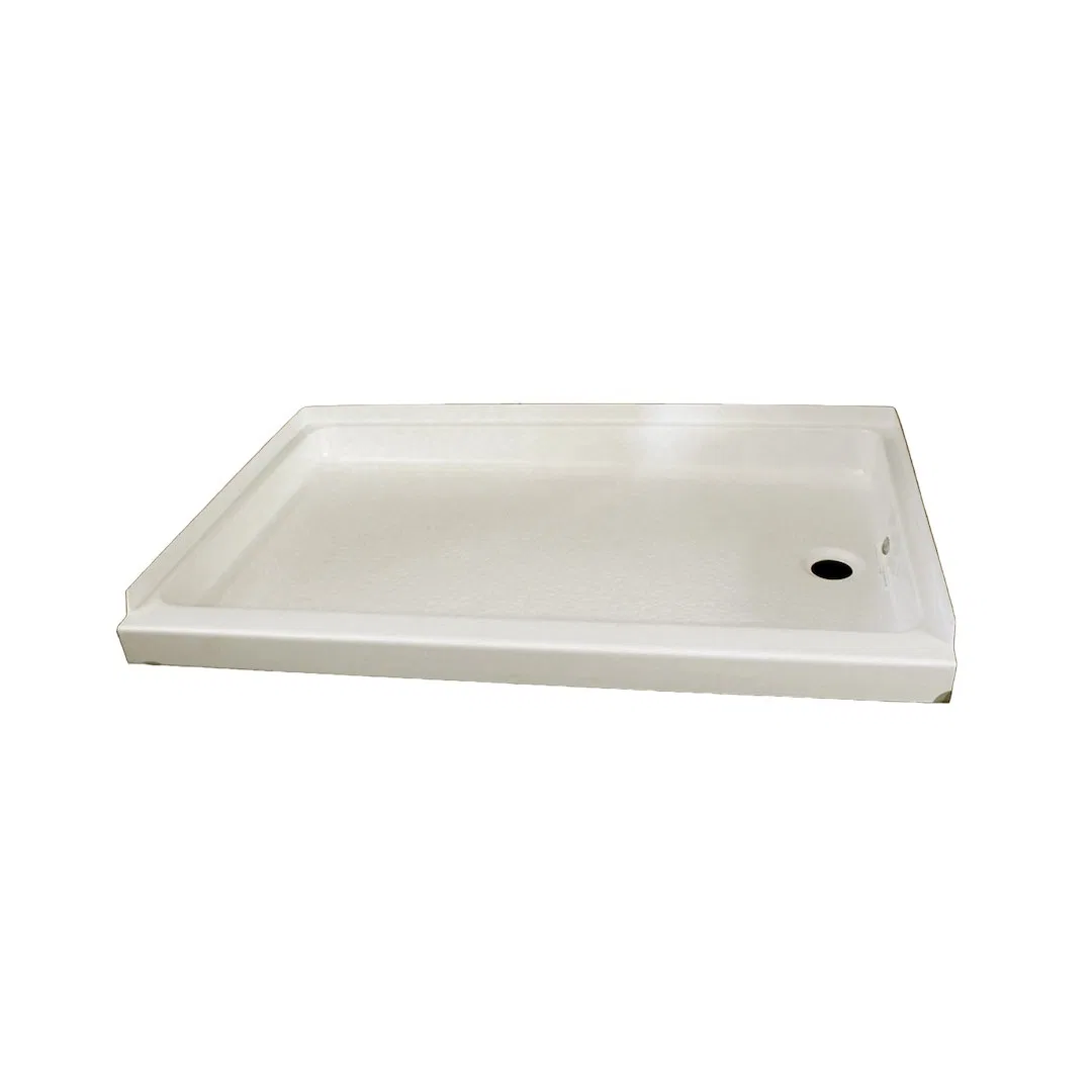 SP2436PL – S.RECREATION Shower Pan, 24 Inch x 36 Inch x 3.57 To 4.23 Inch Left Hand Drain Parchment High Impact ABS